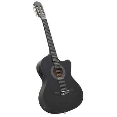 Vidaxl gitaar cutaway met equalizer 6 snaren western klassiek zwart