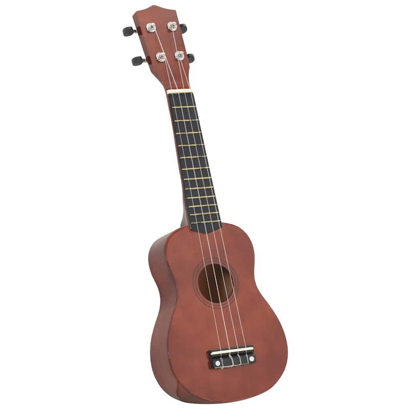 Load image into Gallery viewer, Vidaxl ukuleleset met tas voor kinderen sopraan 21'' donkerhoutkleurig
