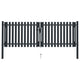 VidaXL Poort dubbel 306x175 cm staal antraciet