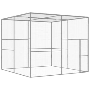 VidaXL Kattenkooi 3x3x2,5 m gegalvaniseerd staal