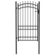 Vidaxl poort met speerpunten 100x175 cm staal zwart