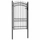 Vidaxl poort met speerpunten 100x175 cm staal zwart