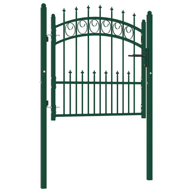 Vidaxl poort met speerpunten 100x100 cm staal groen