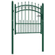 Vidaxl poort met speerpunten 100x100 cm staal groen