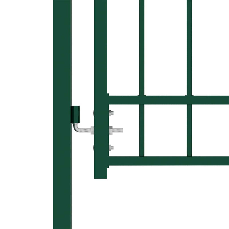 Chargez l'image dans la visionneuse de la galerie, Vidaxl poort met speerpunten 100x150 cm staal groen
