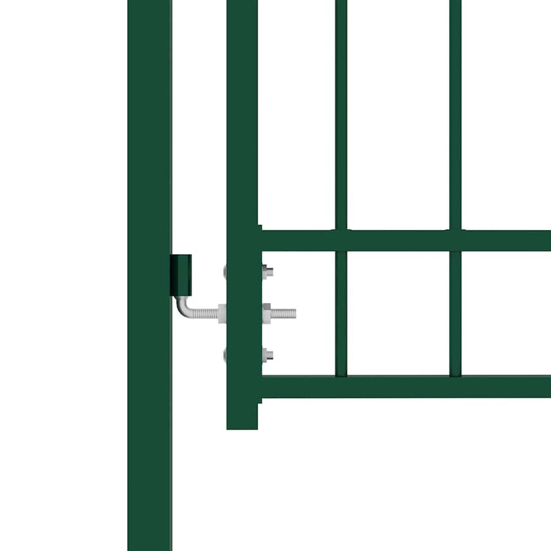 Afbeelding laden in galerijviewer, Vidaxl poort met speerpunten 100x175 cm staal groen

