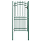 Vidaxl poort met speerpunten 100x200 cm staal groen