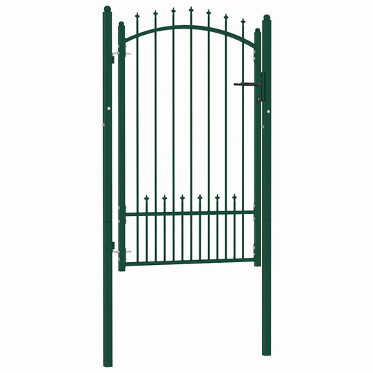 Vidaxl hekpoort emmen met stalen pinnen 104x117 cm groen