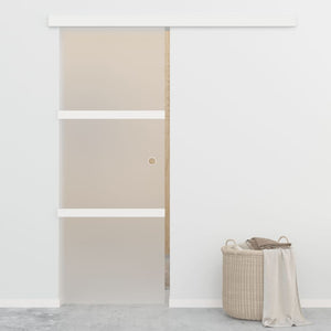 Vidaxl schuifdeur met zachte stops 76x205 cm esg-glas en aluminium