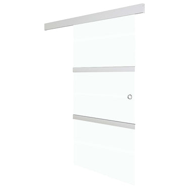 Vidaxl schuifdeur met zachte stops 76x205 cm esg-glas en aluminium