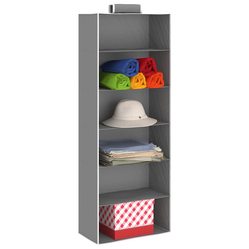 Afbeelding laden in galerijviewer, Vidaxl kledingorganisers hangend 2 st met 6 schappen stof
