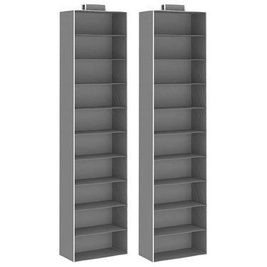 Vidaxl kledingorganisers hangend 2 st met 10 schappen stof