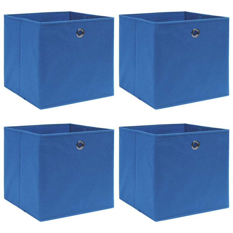 Load image into Gallery viewer, Vidaxl opbergboxen 4 st 32x32x32 cm stof blauw
