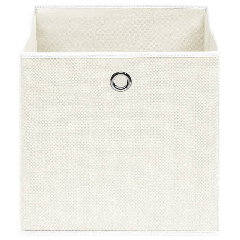 Load image into Gallery viewer, Vidaxl opbergboxen 4 st 32x32x32 cm stof wit
