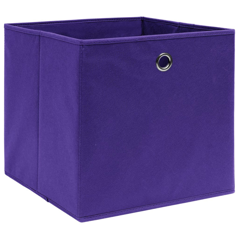 Afbeelding laden in galerijviewer, Vidaxl opbergboxen 4 st 32x32x32 cm stof paars
