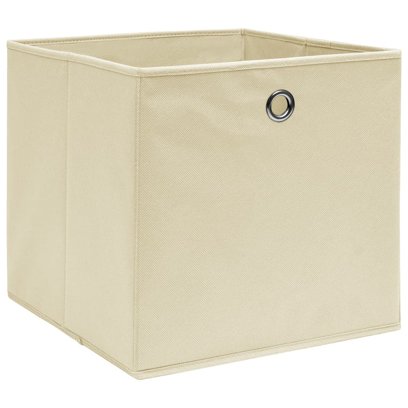 Load image into Gallery viewer, Vidaxl opbergboxen 4 st 32x32x32 cm stof crèmekleurig
