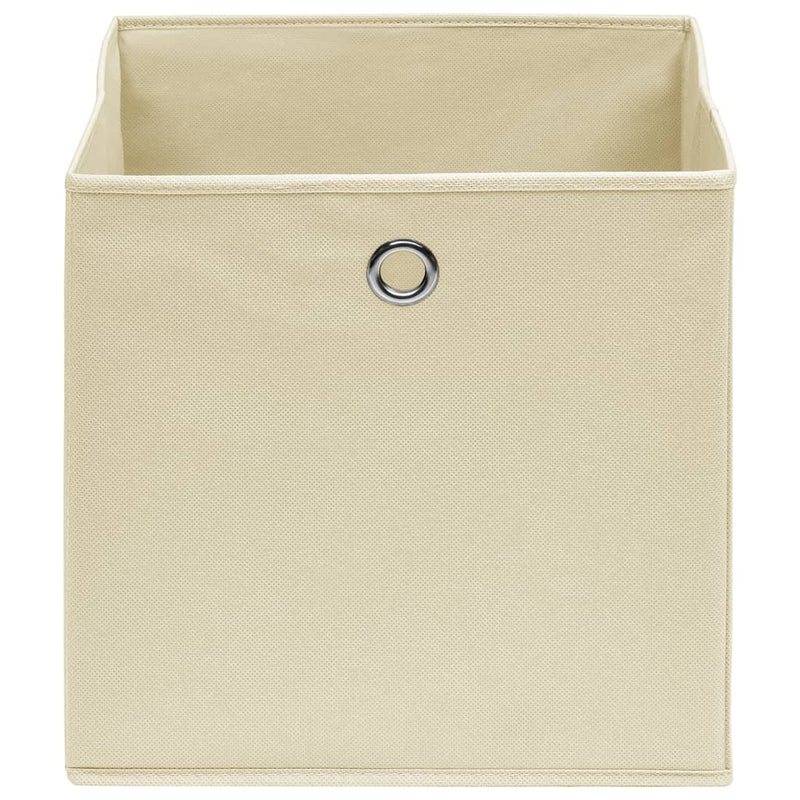 Load image into Gallery viewer, Vidaxl opbergboxen 4 st 32x32x32 cm stof crèmekleurig
