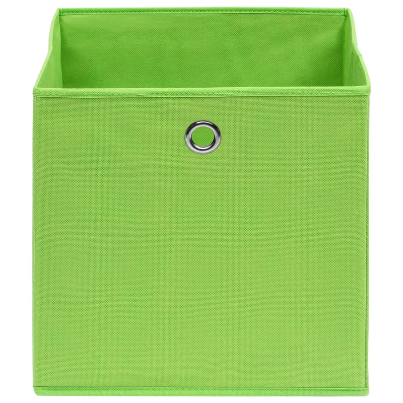 Afbeelding laden in galerijviewer, Vidaxl opbergboxen 4 st 32x32x32 cm stof groen
