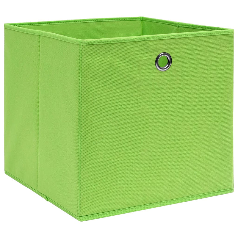 Load image into Gallery viewer, Vidaxl opbergboxen 10 st 32x32x32 cm stof groen
