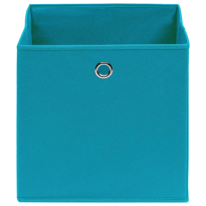 Load image into Gallery viewer, Vidaxl opbergboxen 10 st 32x32x32 cm stof babyblauw
