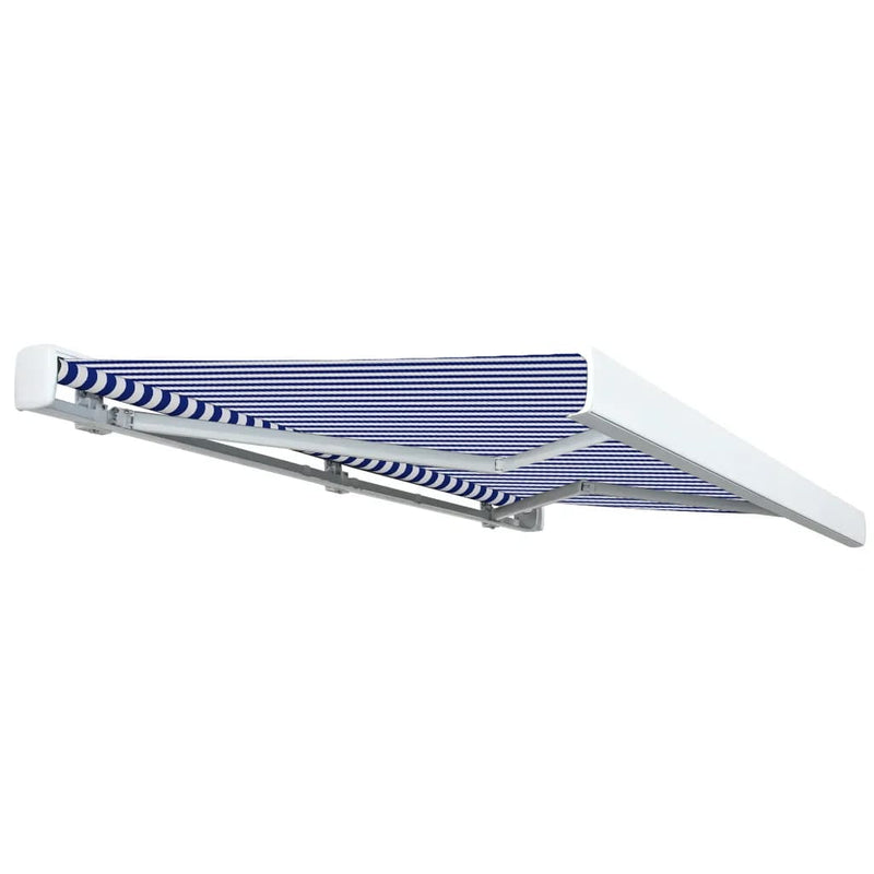Load image into Gallery viewer, VidaXL Luifel gemotoriseerd 450x300 cm blauw en wit
