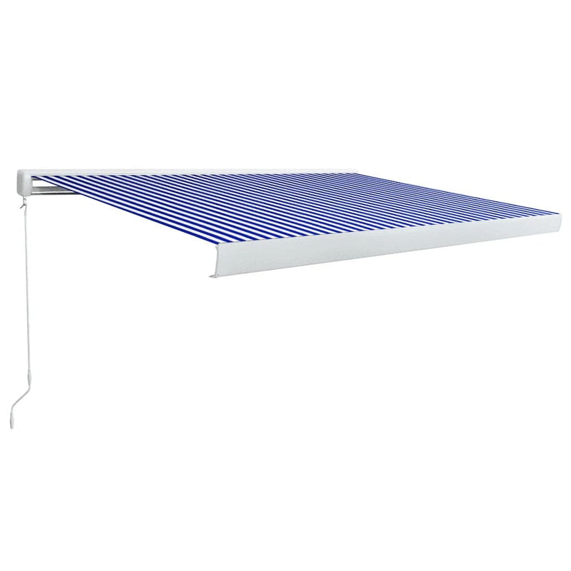 Load image into Gallery viewer, VidaXL Luifel handmatig 300x250 cm blauw en wit
