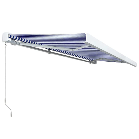 VidaXL Luifel handmatig 500x300 cm blauw en wit