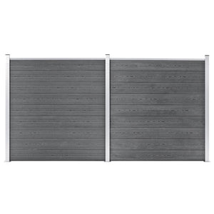 VidaXL Schutting 353x186 cm HKC grijs