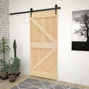 Vidaxl deur 80x210 cm massief grenenhout