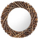 Vidaxl wandspiegel rond 60 cm teakhout