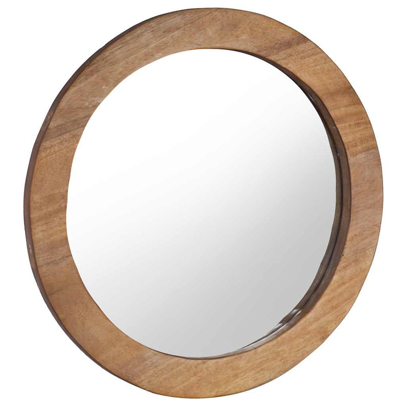 Load image into Gallery viewer, Vidaxl wandspiegel rond 60 cm teakhout
