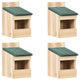 Vidaxl vogelhuisjes 4 st 12x16x20 cm vurenhout