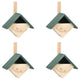 Vidaxl vogelhuisjes 4 st 24x16x30 cm vurenhout
