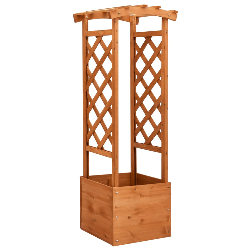 Load image into Gallery viewer, Vidaxl latwerkplantenbak met boog 49x39x130 cm vurenhout
