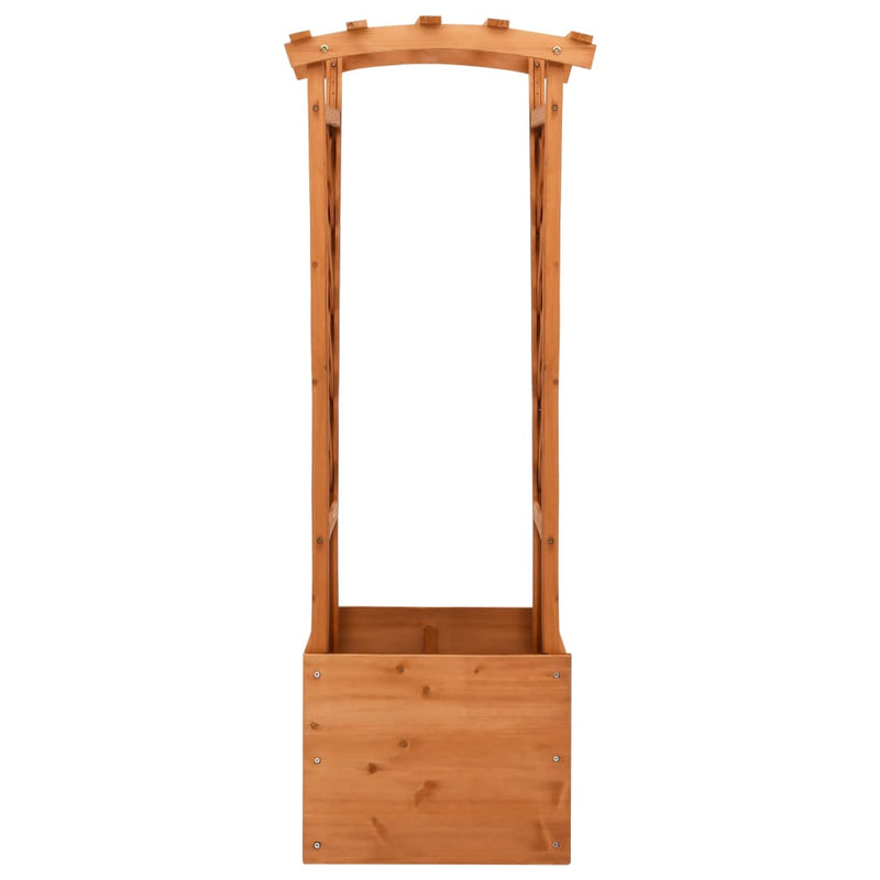 Load image into Gallery viewer, Vidaxl latwerkplantenbak met boog 49x39x130 cm vurenhout
