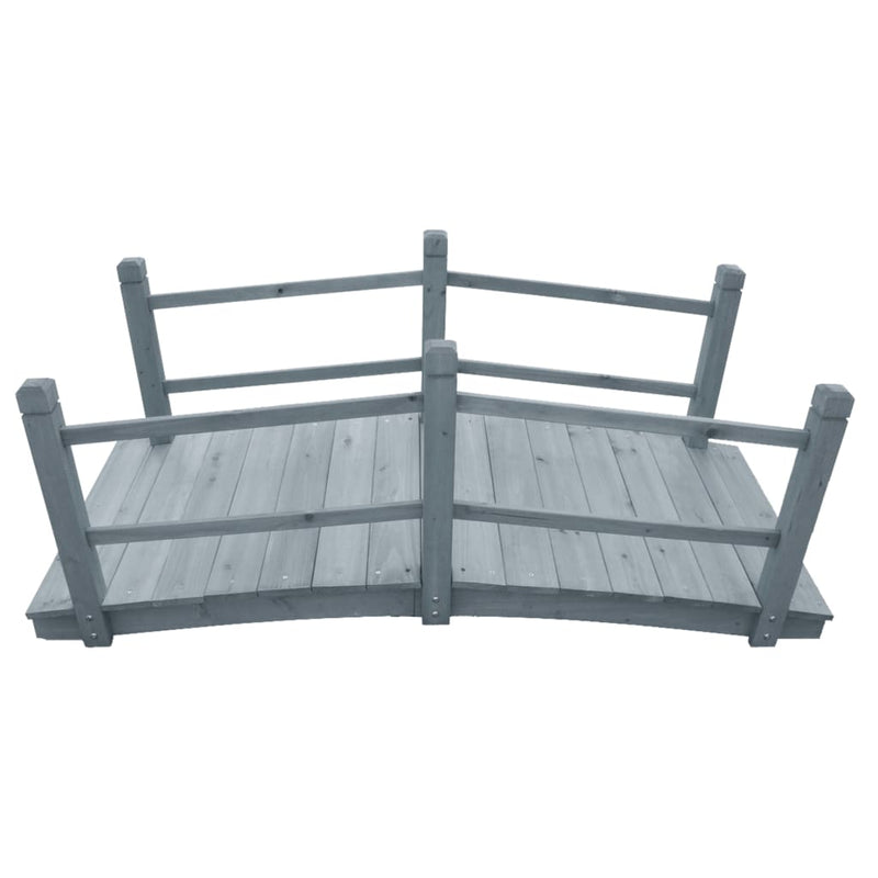 Load image into Gallery viewer, Vidaxl tuinbrug 140x60x56 cm massief vurenhout grijs
