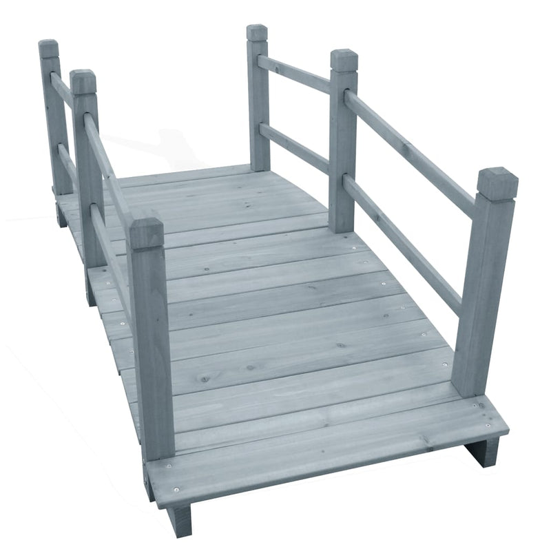 Load image into Gallery viewer, Vidaxl tuinbrug 140x60x56 cm massief vurenhout grijs
