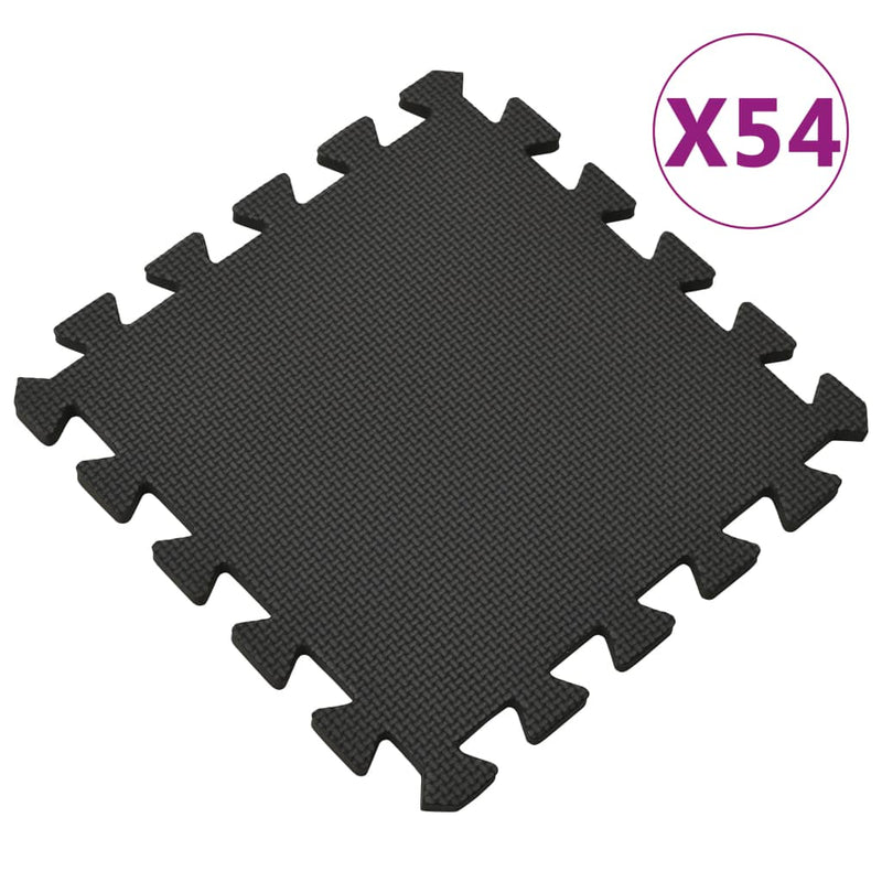 Load image into Gallery viewer, Vidaxl 54x vloermatten 4,86 ㎡ eva-schuim zwart
