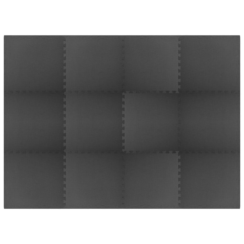 Load image into Gallery viewer, Vidaxl vloermatten 12 st 4,32 ㎡ eva-schuim zwart
