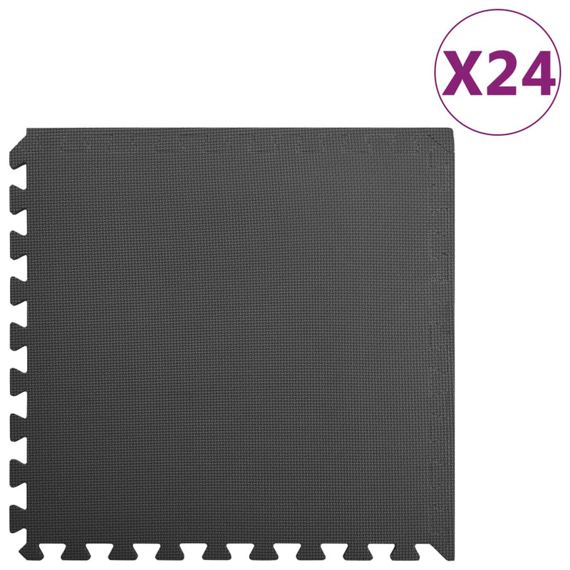 Load image into Gallery viewer, Vidaxl vloermatten 24 st 8,64 ㎡ eva-schuim zwart
