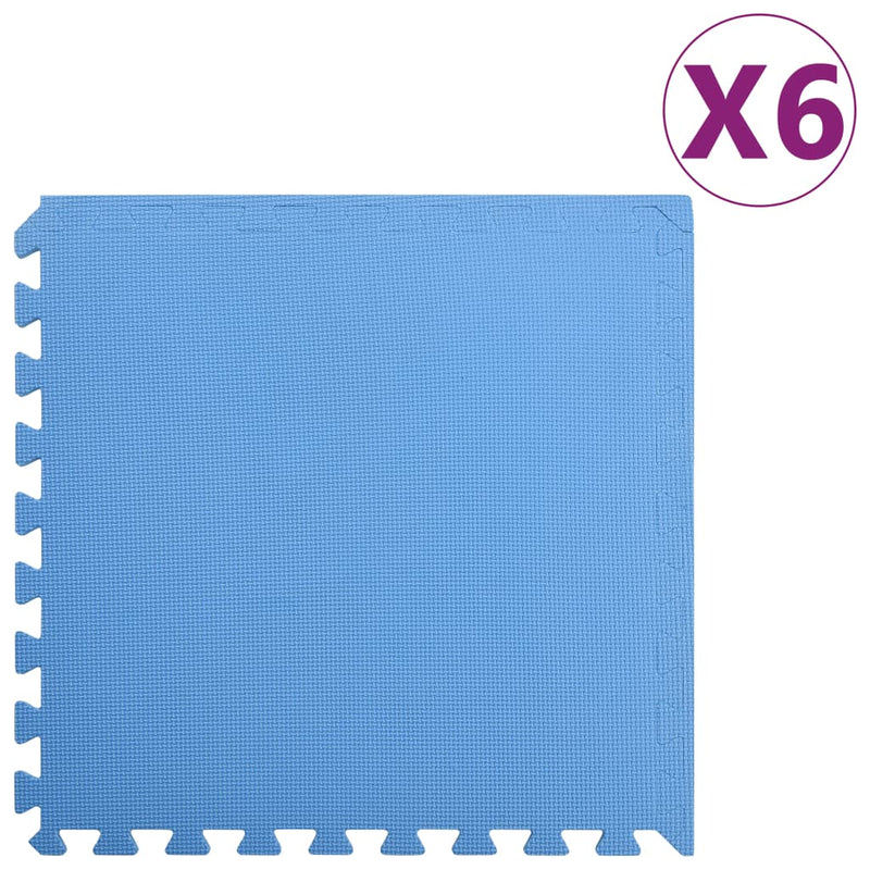 Load image into Gallery viewer, Vidaxl vloermatten 6 st 2,16 ㎡ eva-schuim blauw
