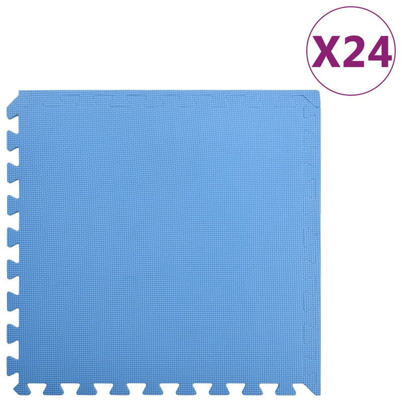 Chargez l'image dans la visionneuse de la galerie, Vidaxl vloermatten 24 st 8,64 ㎡ eva-schuim blauw
