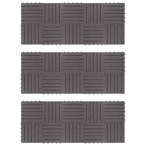 VidaXL Terrastegels 30 st 30x30 cm massief acaciahout greywash