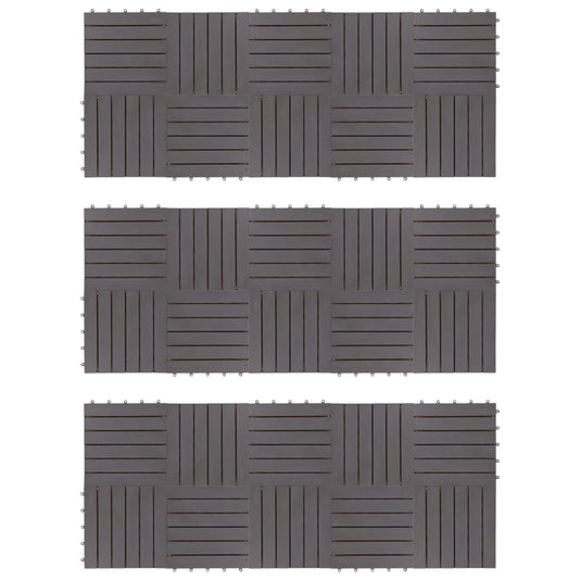 VidaXL Terrastegels 30 st 30x30 cm massief acaciahout greywash