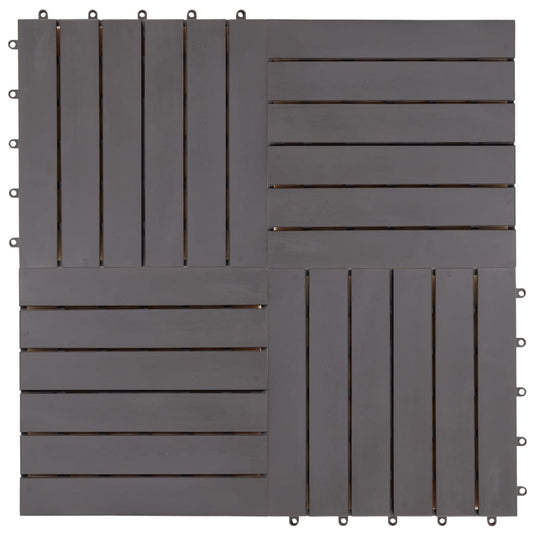 VidaXL Terrastegels 30 st 30x30 cm massief acaciahout greywash