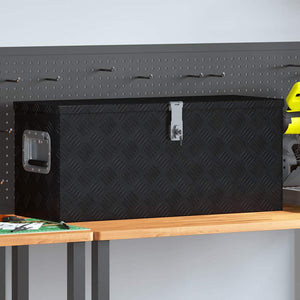 Vidaxl aluminium kist 80x30x35 cm zwart