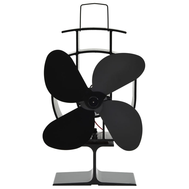 Load image into Gallery viewer, Vidaxl kachelventilator met 4 vinnen zwart
