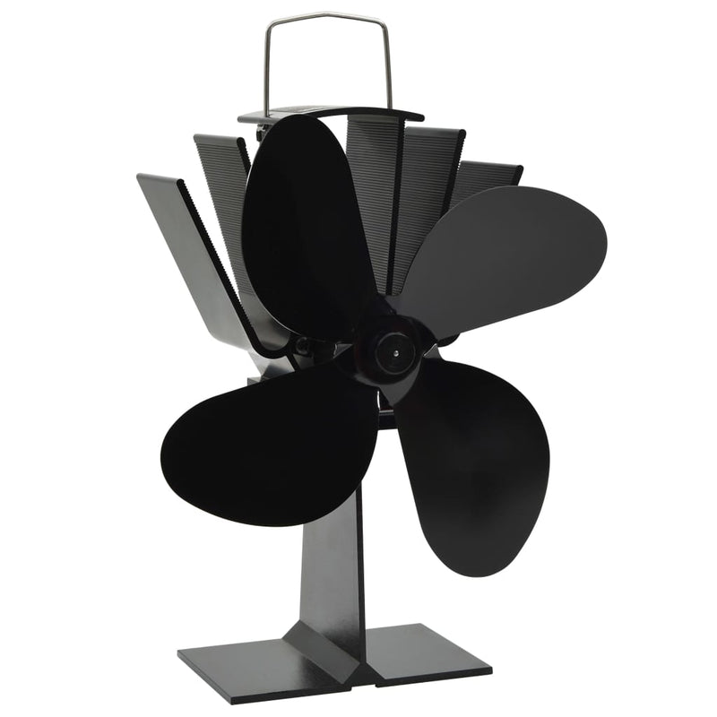 Load image into Gallery viewer, Vidaxl kachelventilator met 4 vinnen zwart

