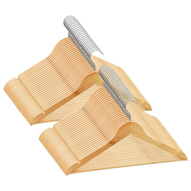 Load image into Gallery viewer, Vidaxl 50-delige kledinghangerset anti-slip hardhout
