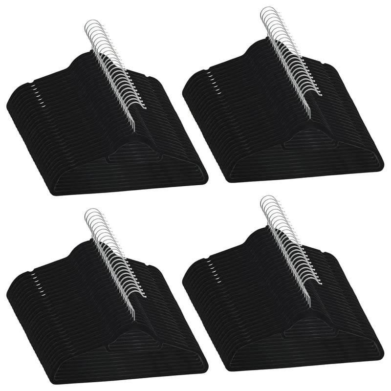 Load image into Gallery viewer, Vidaxl 100-delige kledinghangerset anti-slip fluweel zwart
